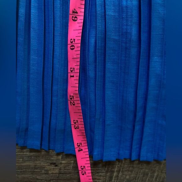 BCBGMaxAzria Mateo strapless pleated maxi dress satin glam royal blue s S EUC - Picture 13 of 16